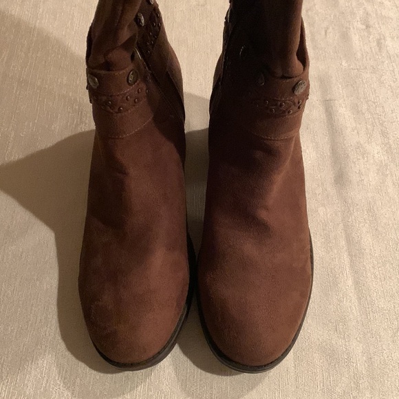 White Mountain Women’s Paulina Tall Knee High Brown Waxy Suedette Boots Size 9 - Picture 10 of 16